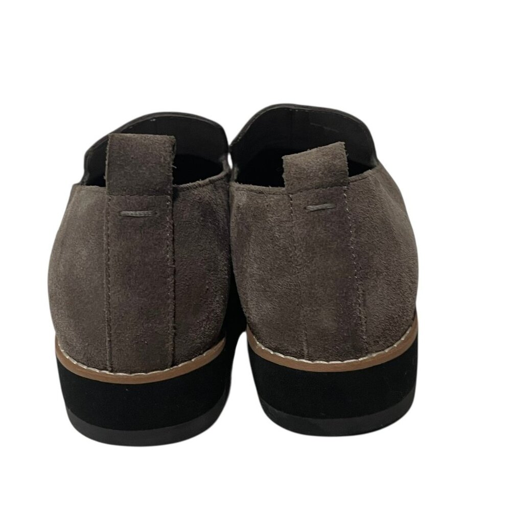 EILEEN FISHER Embrace Gray Suede Slip On Loafers Sz 9 Classy Comfort Office - Picture 5 of 9